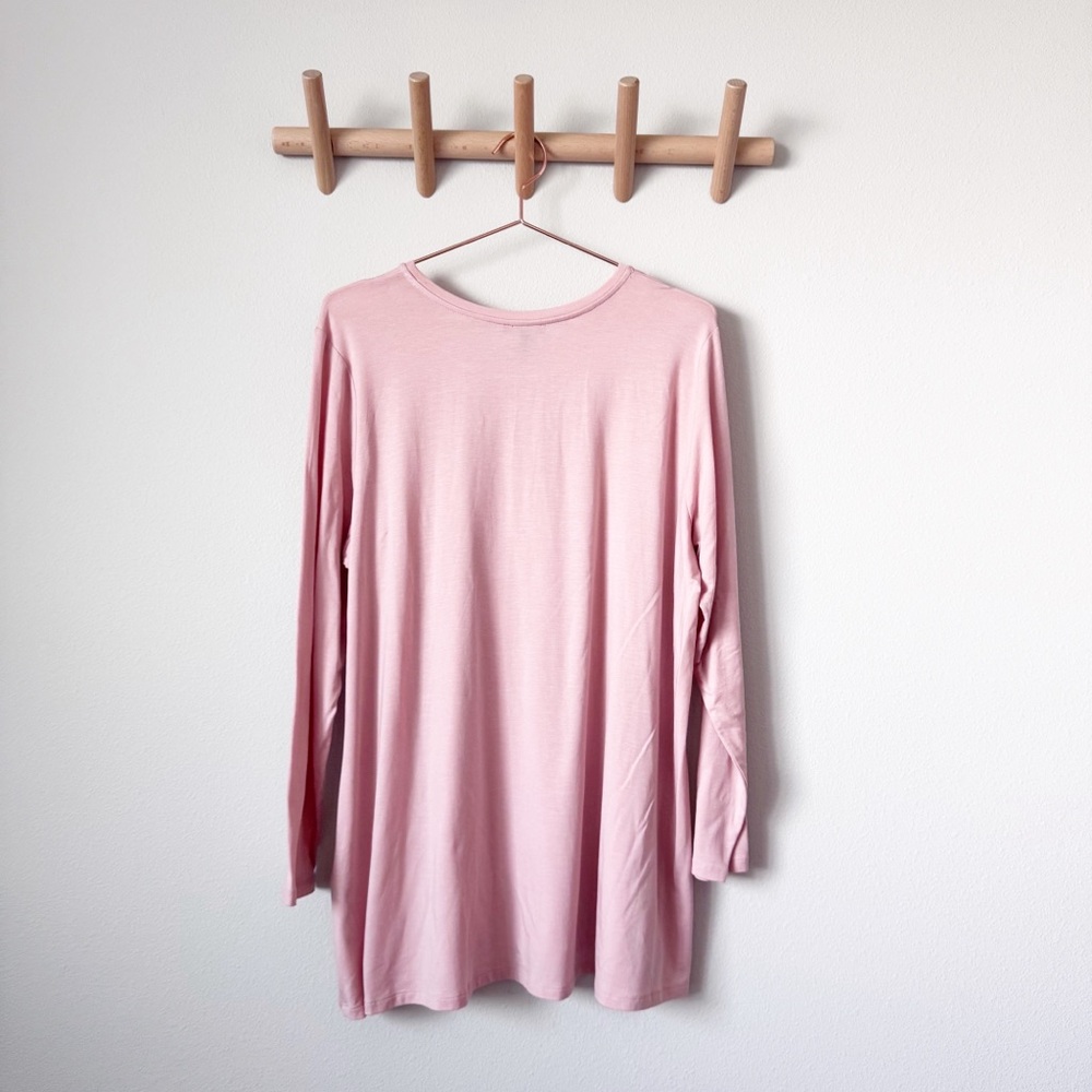 Eileen Fisher Tencel Interlock Ballet Neck Long Sleeve Tee - Picture 6 of 10